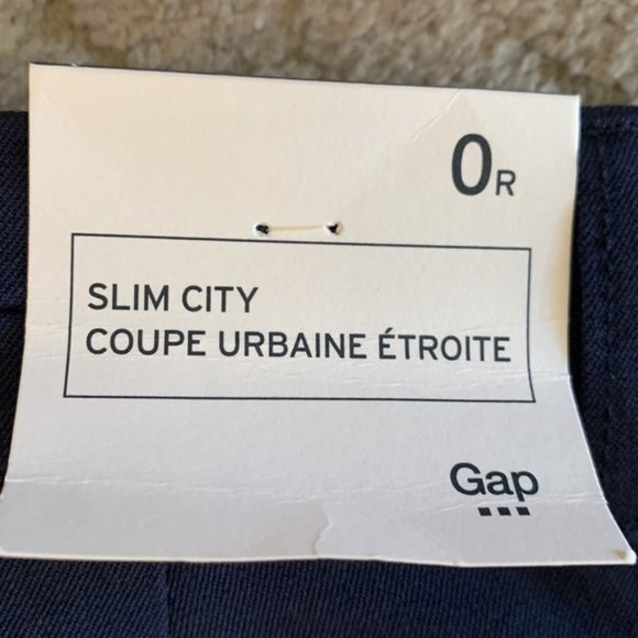 NWT - Gap Women’s Slim City Coupe Urbaine Etroite Blue Pant (Size 0) - Picture 8 of 8